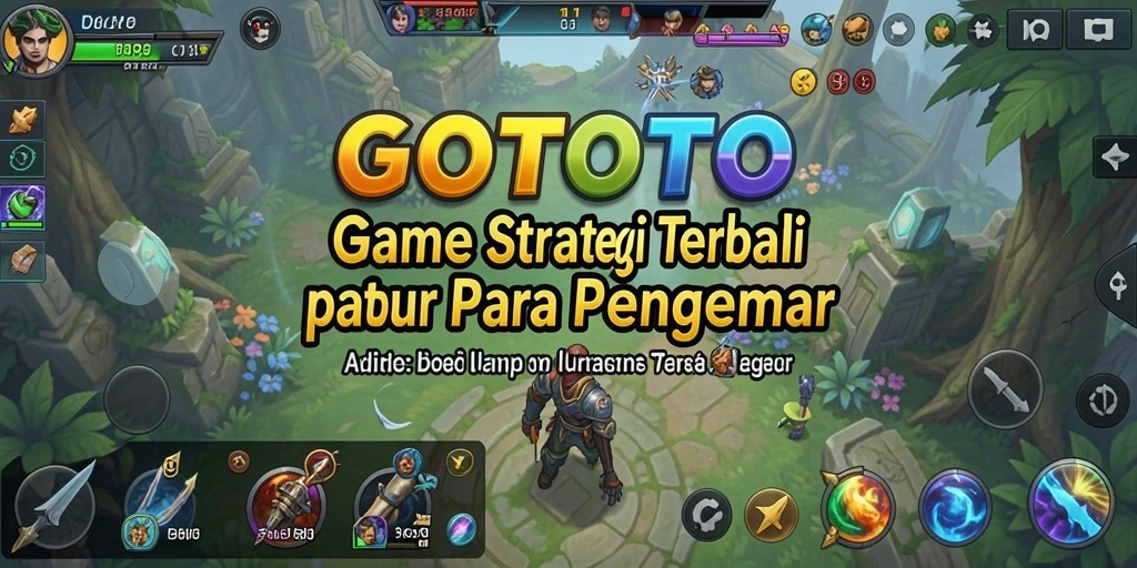 Screenshot permainan GOTOTO yang menunjukkan pertarungan strategi menarik.