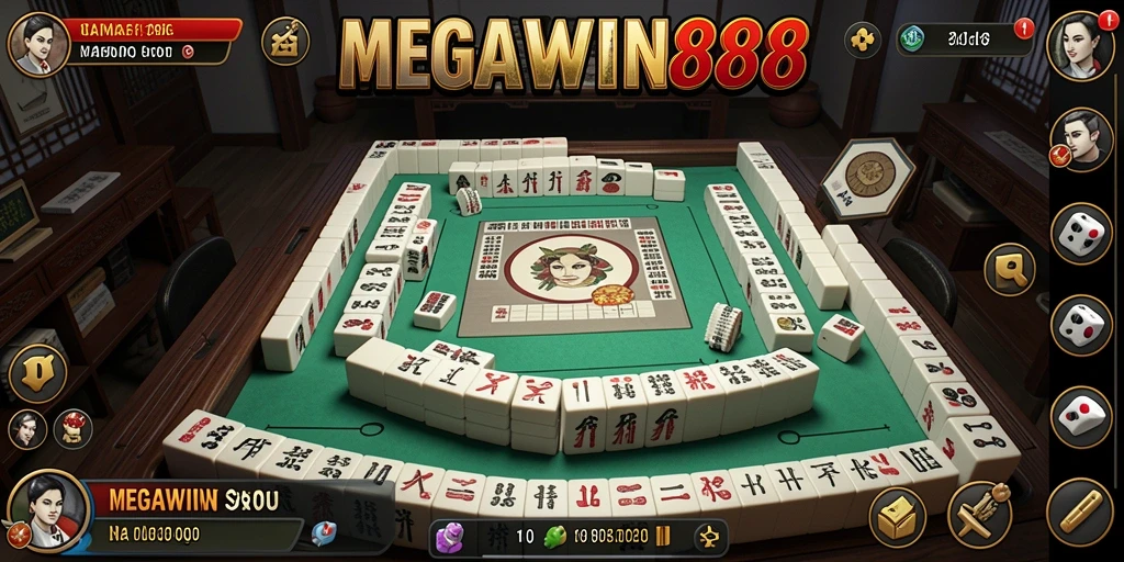 Tampilan gameplay seru dari MEGAWIN888 yang menampilkan tantangan Mahjong.
