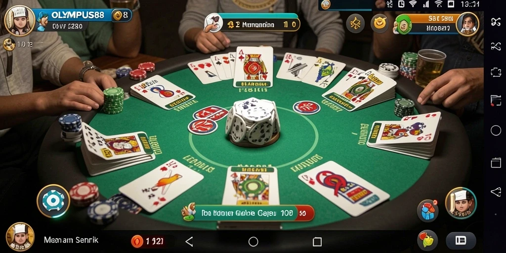 Tampilan gameplay OLYMPUS88 yang seru di tengah kompetisi Gaple.