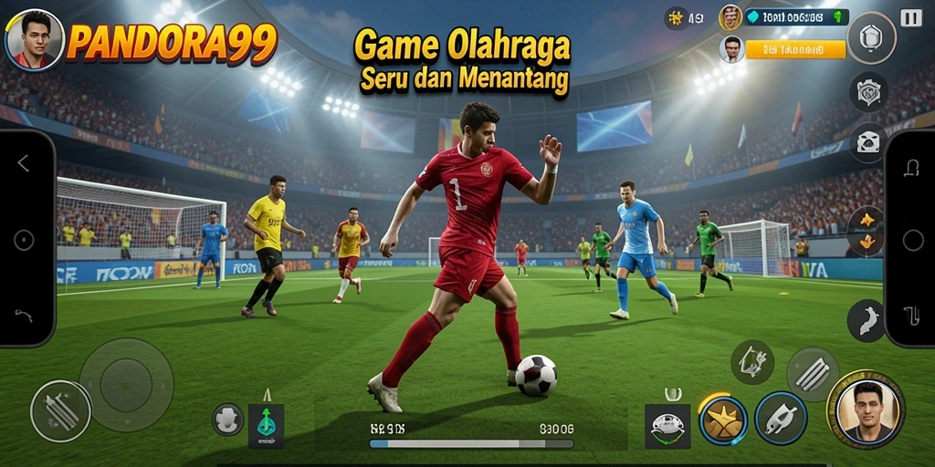 Screenshot PANDORA99 menunjukkan gameplay yang seru dan menggugah semangat olahraga.