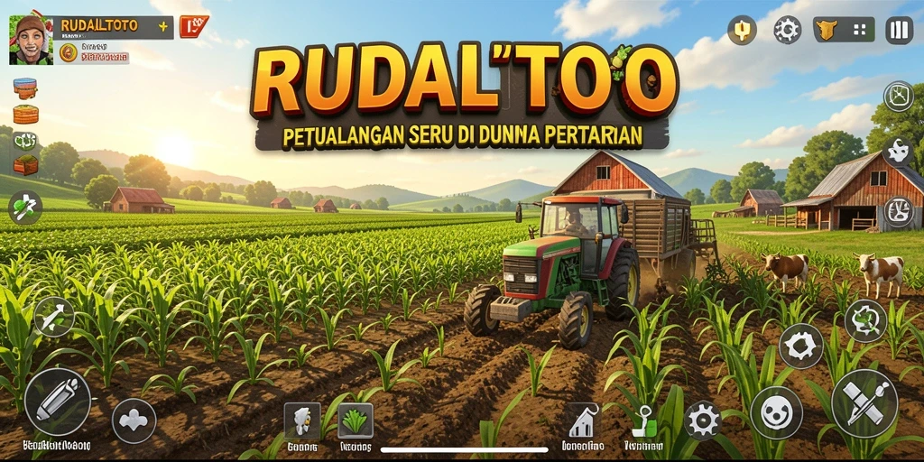 Tampilan gameplay RUDALTOTO yang seru dan menarik di dunia pertanian.