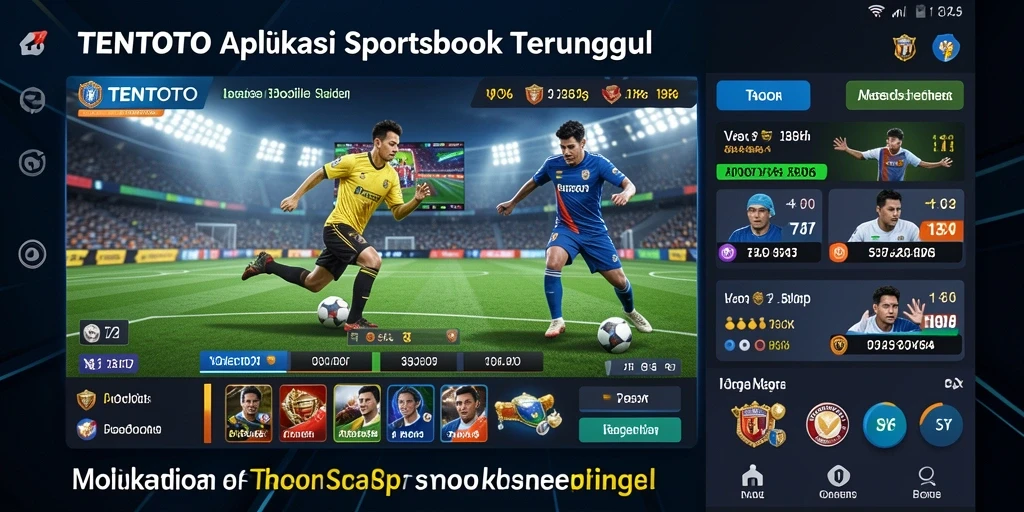 Screenshot TENTOTO menampilkan pengalaman sportsbook yang mendebarkan.