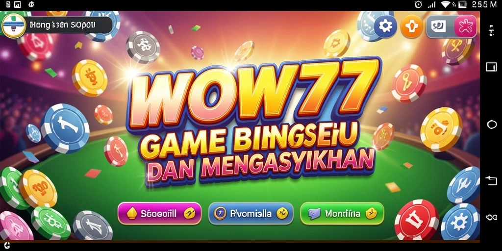 Tampilan seru gameplay Bingo WOW77 yang penuh variasi.
